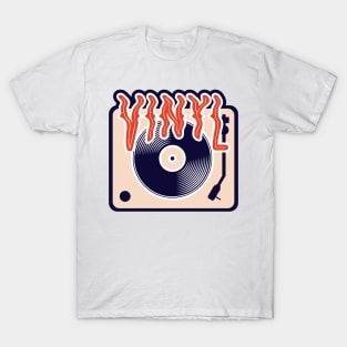 Vinyl Record Retro Old School Turntable Music Lover T-Shirt